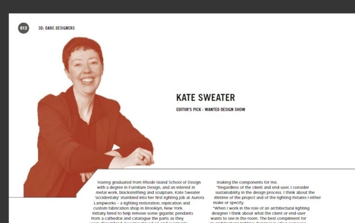 darc magazine feature on kate sweater